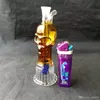 Cachimbas Hueso pipa de agua bongs de vidrio accesorios Tubo colorido Fumar Tubos de vidrio curvo Quemador de aceite