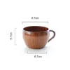 Tassen 260 ml Jujubewood Tee Bier Kaffeetasse Speisebecher Bar Umweltfreundliches Trinkgeschirr Geschirr 1 Stück/2 Stück/4 Stück Holz-Teetasse mit Ohren