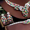 Wedding Jewelry Sets ThreeGraces Famous Brand 4pcs Multicolor Cubic Zirconia Luxury Nigerian Dubai Bridal Wedding Banquet Jewelry Set for Women TZ831 230320