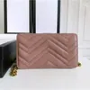 sacs à main de luxe design fourre-tout Marmont Quilted Canvas Leather Bifold Wallet Gold Chain Shoulder Bag Leather g femmes sacs