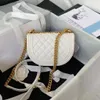 10A najwyższej jakości luksusy Projektanci Women Bag Coco Beach mini torebka prawdziwa skórzana kawiat Kołd klapa złota torebka torebka krzyżowa czarne torby z pudełkiem