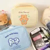 Storage Boxes Bins Korean Ins Cartoon Animal Makeup Bag Large Capacity Cosmetic Brush Cute Portable Pouch Zipper Toiletries Organizer 230321