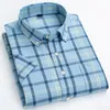 Camicie casual da uomo Camicia elegante estiva da uomo Verde scozzese Cotone Lino Maniche corte Casual Traspirante Comfort Abbottonatura Abiti maschili solidi 230321