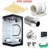 LED Grow Lights Tente Kit Spectre complet Spectre lampe de culture 4 pouces Filtre de charbon de bois Tent de culture pour les plantes intérieures Fleurs Greenhouse Seedling