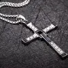 Kedjor korsar hänge halsband det snabba och rasande dominiska toretto modefilm rostfritt stål smycken Jesus manliga halsband gåva.