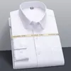 Men's Casual Shirts Fashion Stretch Non-iron Shirt Anti-wrinkle Classic Solid Selfcultivation Business Casual Wear Long Sleeve Shirts for Men 230321