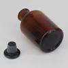 Bouteille à bouche étroite en verre brun 250 ml avec enseignement de la verrerie de chimie de laboratoire Stooper