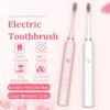Toothbrush est Ultrasonic Electric Toothbrush Rechargeable USB with Base 6 Mode Adults Sonic Toothbrush IPX7Waterproof Travel Box Holder 230320