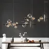 Chandeliers Modern LED Bubble Glass Loft Nordic Bedroom Chandelier Lighting Kitchen Fixtures Decor Living Room Hanglamp