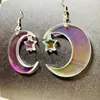 Boucles d'oreilles pendantes KDG nouveauté corée acrylique coloré Transparent étoiles lune boucles d'oreilles bijoux de mode