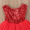 Abiti da ragazza Paillettes Abiti da festa per bambina Abiti estivi per bambini dolci Compleanno Principessa Tulle Tutu Dress Abbigliamento per bambini W0314