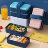 Dinnerware Sets Lunch Box for School Student Office Worker Bento Portátil com compartimentos móveis Salada Recipiente de frutas