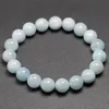 Charm Armband Natural Aquamarine Armband Single Circle Armband Män Kvinnor smycken 6 8 10mm pärlor Romantisk casual ädelsten Yoga Armband 230320