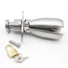 The stainless steel Deluxe Anal Plug Stretching Lock Chastity Device Gay Fetish Gimp Heavy Bead A270