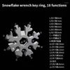 Keychains Plum Shape Pendant Keychain Multi-function Tool Riding Assistant Alloy 2023 Summer 5 Colors