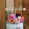 Other Event Party Supplies Personalized Two Initial Cake Topper Custom Wedding Birthday Anniversary Baptism Cake Toppers Party Decoration Elegant Rustic 230321