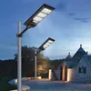 600W Solar Street Light Motion Sensor IP65 Luzes de inundação de segurança solar à prova d'água Dusk do braço de controle remoto ao ar livre para Dawn Garden Path Pather estacionamento