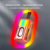 A36 RGB Bluetooth 스피커 미니 무선 투명 스테레오 사운드 음악 상자 LED 플래시 파티 오디오 플레이어 소매 상자