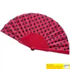 Polka Dots Design Hand Fan Handa