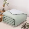 Sängkläder sätter high end Pure Cotton Tribute Satin Quilt Spring Smooth Feeling Summer Comporter Bortable Double Filt For Bed Washable 230321