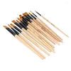 Paint Brush Set Wooden Handle Acrylic Brushes For Painting DIY Design