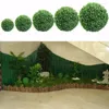 Flores decorativas verde planta artificial bola decoração topiaria árvore buxo casa ao ar livre festa de casamento plantas grama