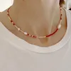 Choker Women Red Beads Necklace Bohemian Exquisite Beaded Wedding Banquet Neck Accessories Gift For Friends Handmade 2023 Trendy