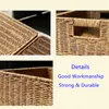 Storage Boxes Bins Rattan Like Kitchen Cabinet Storage Basket Household Wardrobe Finishing Box Toy Basket Plastic Bathroom Storage Basket 230321