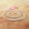 Ketens mode heren 925 sterling zilveren ketting charme sieraden 10 mm link ketting feest accessoires cluster chokers kettingen