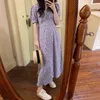 Casual Kleider Kurzarm Kleider Frauen Sommer Floral V-ausschnitt Junge Hohe Taille Süße Lässige Ankunft Chic Nette Student Koreanische stil 230321