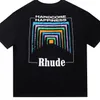 2023 Rhudes T-shirt Designer Voor Mannen Vrouwen T-shirts Mode T-shirt Met Letters Casual Zomer Korte Mouw Tees Shirts vrouw Kleding