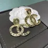Stud kadınlar karışık 18k altın kaplama tasarımcıları çift harfler çivi klipsini geometrik 925 gümüş kristal rhinestone küpe düğün partisi jewerlry jiy7