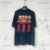 Męskie koszulki Hip Hop Hip HARAJUKU WAMONE T-shirt męski amerykański streetwear vintage T-shirt 2022 Summer bawełna strzępiona krótkie rękaw T230321