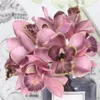 Decorative Flowers 1 Bouquet 7-Head Artificial Flower Wedding Bridal Table Decor Orchid Home El