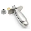 The stainless steel Deluxe Anal Plug Stretching Lock Chastity Device Gay Fetish Gimp Heavy Bead A270