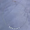 Chaînes en gros réel 7-8mm taille collier de perles naturelles de culture d'eau douce beau cadeau de fête pour les femmes femmes filles