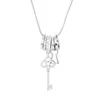 Kedjor ins mode med viktiga halsband Silvely Gold Rose Zircon Pendant Necklace for Women Girl Christmas Gift Jewelry 2023