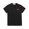 Знаменитая дизайнерская футболка Red Love Head Tees Mens Fashion Play пара