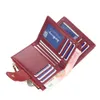 Portefeuilles en cuir femmes portefeuille fleur or petite fermeture éclair poche à monnaie porte-monnaie pli femmes portefeuilles porte-carte motif à carreaux concepteur rose sac à main G230308