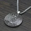 Anhänger Halsketten Wikinger Amulett Der Baum des Lebens Yggdrasil Nordische Talisman-Halskette – Edelstahlkette