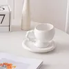 Kubki w kolorze ceramicznym kubek kawy filiżanki herbaty kubki kwieciste nordyckie dekoracje domu ręcznie robione mleko artystyczne z tacą naczyń pary prezenty