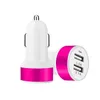 Portas USB duplas 2.1a Carregador de metal colorido Micro USB Plug Adaptador USB