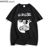 Men's T-Shirts Gorillaz T shirt Hot Music Band Harajuku Short Sleeve T-shirt 100% Cotton Graphic Printing Tshirt Tees for Mens/Women Tops Male W0322