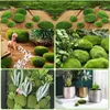 Decorative Flowers 32PCS 5 Size Artificial Moss Rocks Green Balls Fake Decor For Floral Arrangements Gardens