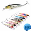 1 PCS 8.5cm 7.2g Sıcak Model Balıkçılık Cazibesi Sert Yem 14 Renk Minnow Kalite Profesyonel Minnow Derint0.6-1.8m