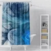 Duschvorhänge, psychedelischer Duschvorhang, Landschaft, Badezimmervorhang, 3D-gedruckter Trippy-Polyesterstoff, wasserdichter Badvorhang im Badezimmer 230322