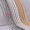 Pendentif Colliers 1Pc Wholsale 3 Couleurs Corde Chaîne Collier Pour Femmes Hommes Largeur 2mm 3mm 4mm 5mm DIY Fabrication de Bijoux pour pendentif collier bracelet Z0321