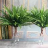 Decorative Flowers Large Green Artificial Plant Fern Foliage Fake Plants Bush Leaf Simulation Decorations Vase Decor Wedding Party Supplies