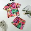 Zestawy odzieży Baby Girl Summer krótkie rękawowe szorty Rainbow Kolor Dzieci Casual Ubrania Dziewczęta 2PCS Stroje 8Y 230322