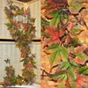 Decorative Flowers 180cm Artificial Fake Green Plants Vines Yellow Maple Fall Autumn Leaves Tree Rattan Wall Hanging Garland Garden Home